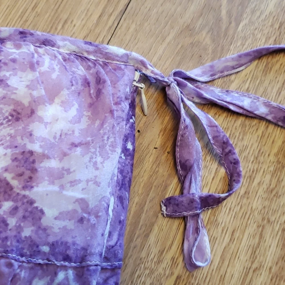 Talbots purple/white tie dye tiered skirt sz 6